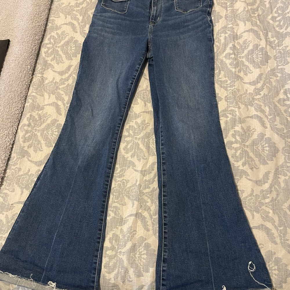 American Eagle Outfitters Dark Blue Flare Jeans